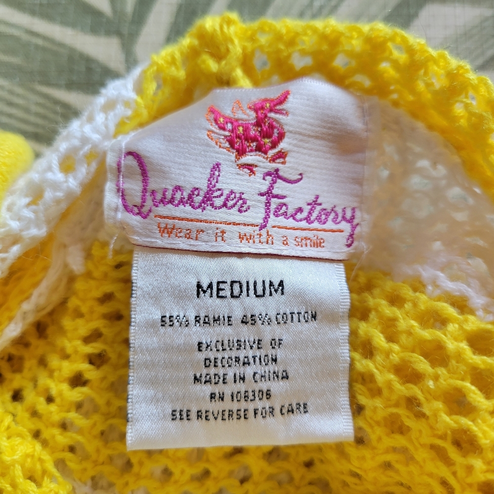 3/$25 Quacker Factory Open Knit Crochet Beach Sweater Hoodie Zipper Stripe Med - Picture 9 of 12